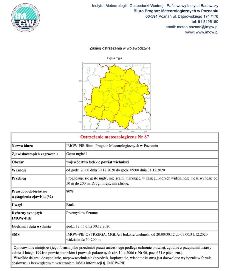 2020 12 30 ostrzezenie meteorologiczne