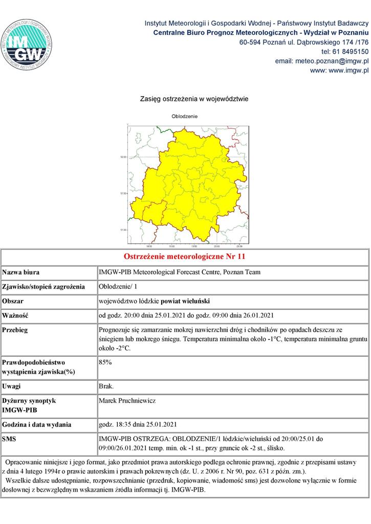 2021 01 25 ostrzezenie meteo