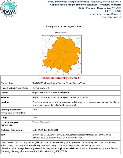 2021 06 22 ostrzezenie meteo