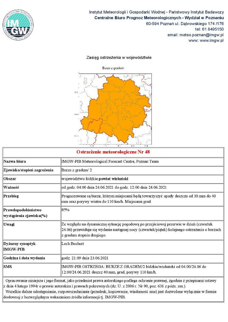2021 06 23 ostrzezenie meteo