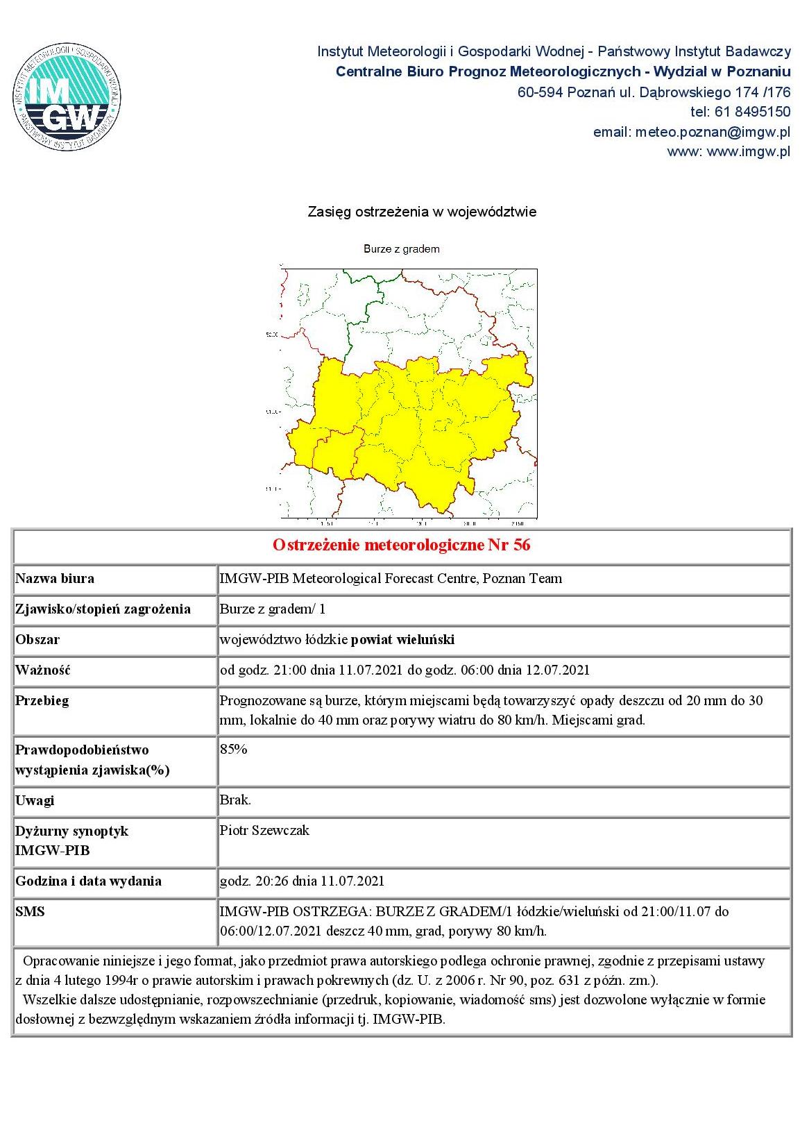 2021 07 11 ostrzezenie meteo