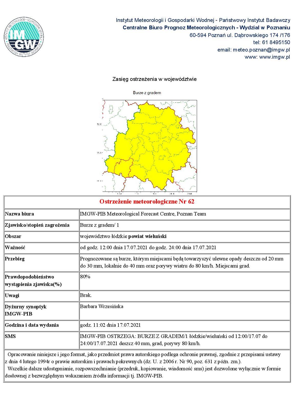 2021 07 16 ostrzezenie meteo