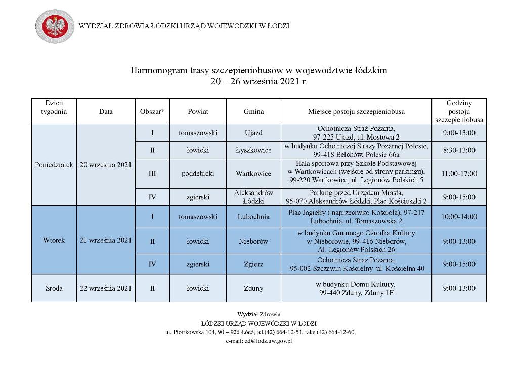 2021 09 14 harmonogram szczepienia 1