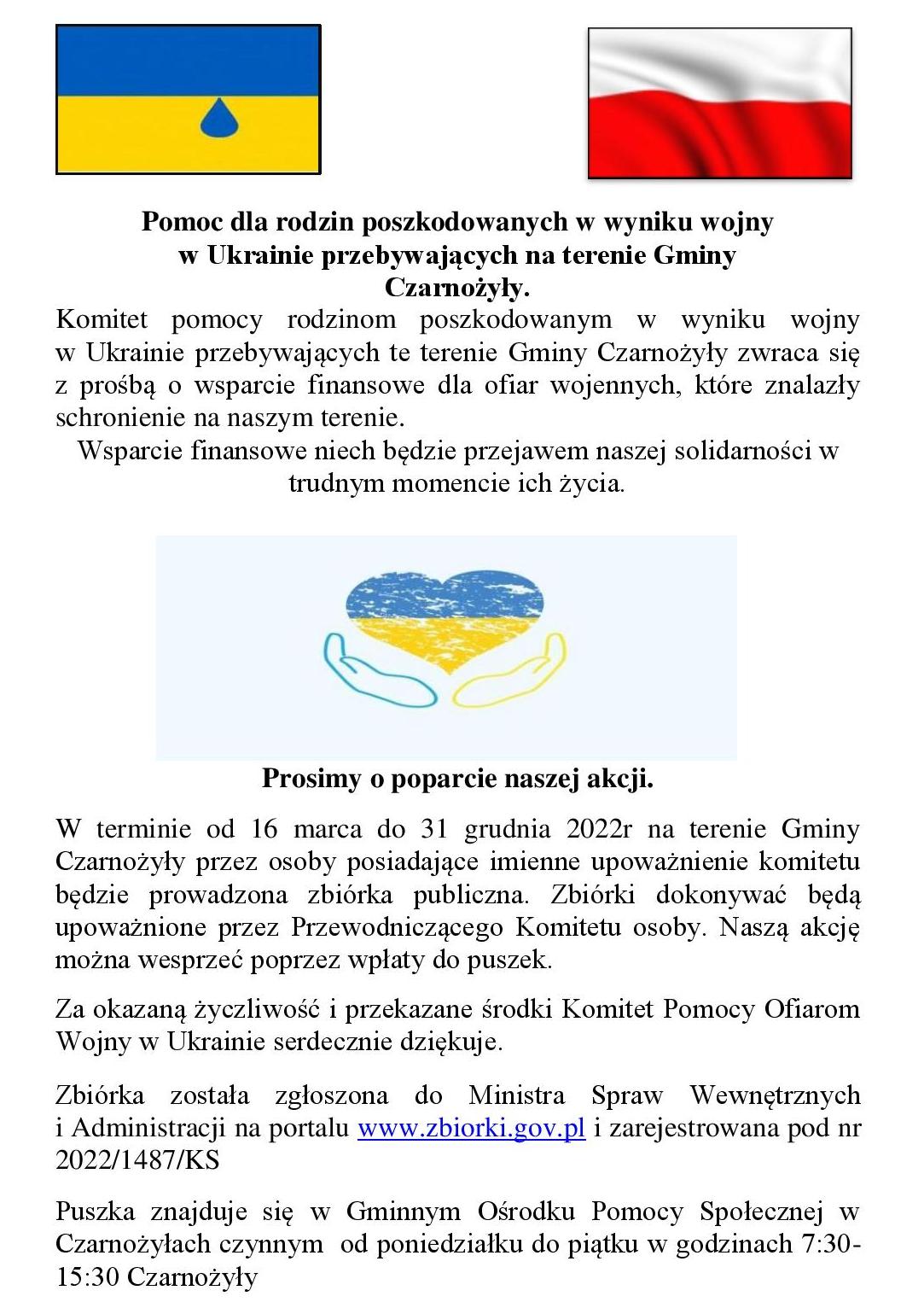 20220320 zbiorka finansowa dla uchodzcow