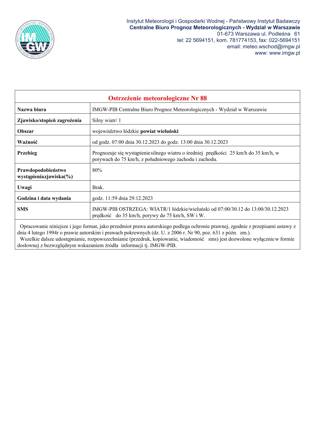 20231229 ostrzeżenie meteo