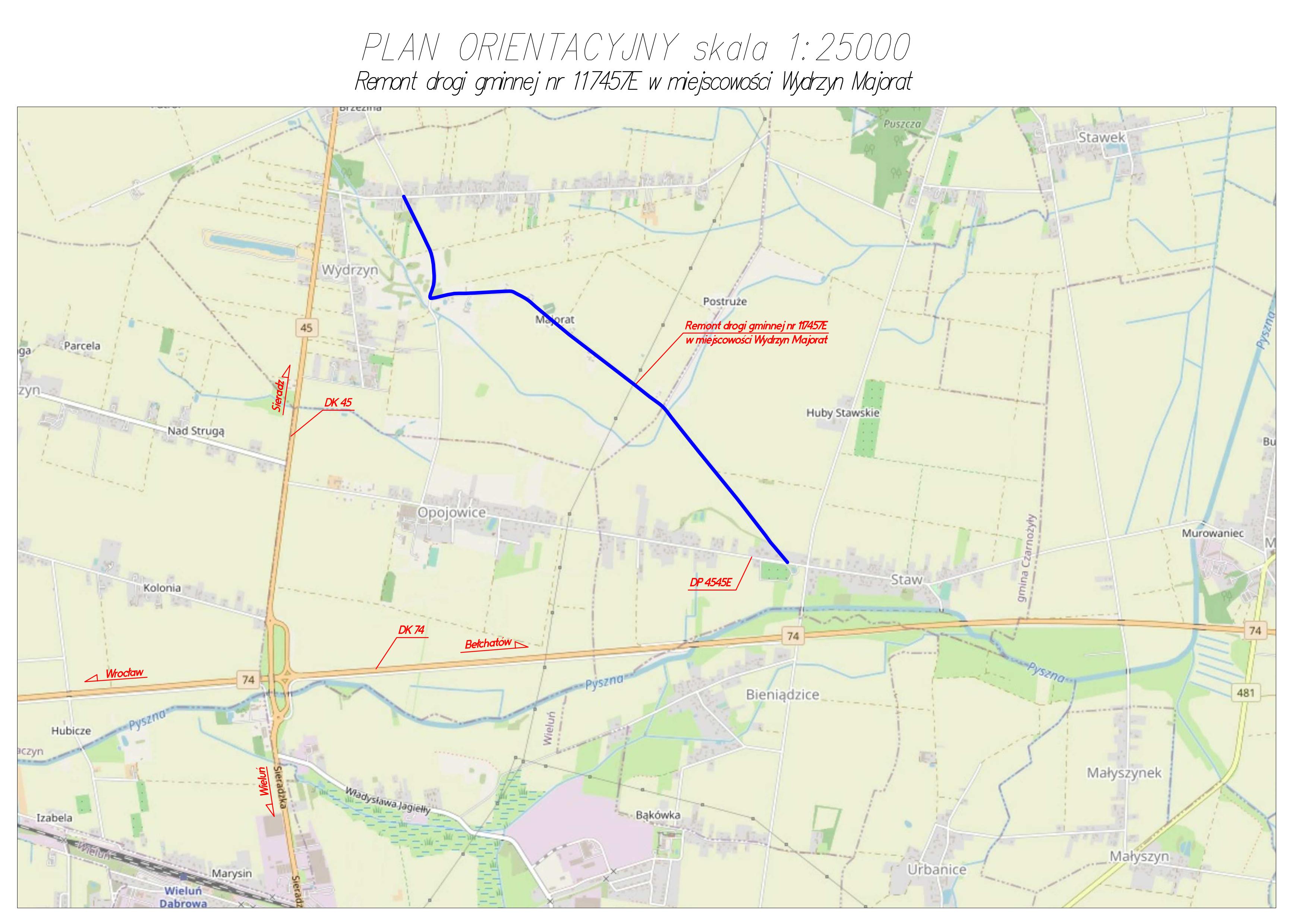 Plan orientacyjny Wydrzyn Majorat