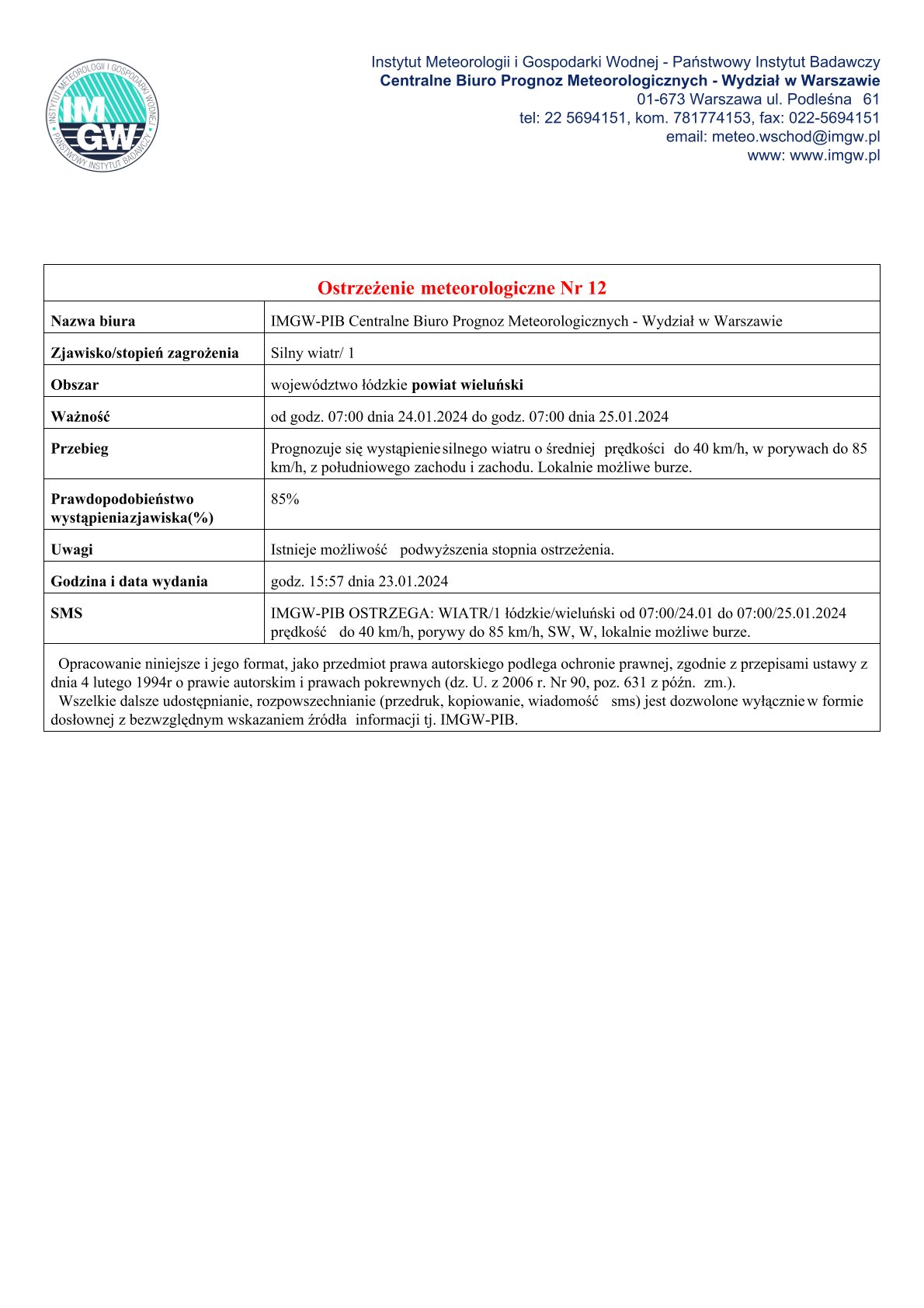 20240124 ostrzeżenie meteo